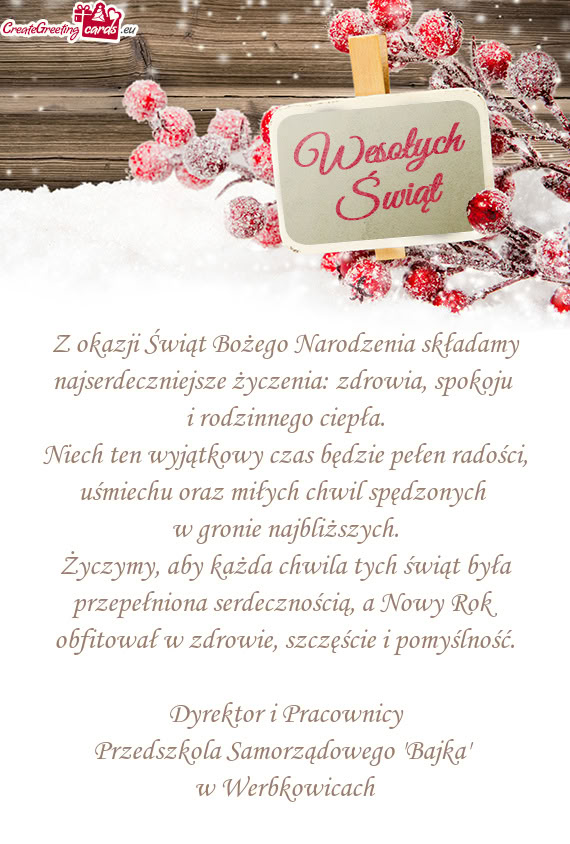 Niech ten wyjątkowy czas będzie pełen radości, uśmiechu oraz miłych chwil spędzonych