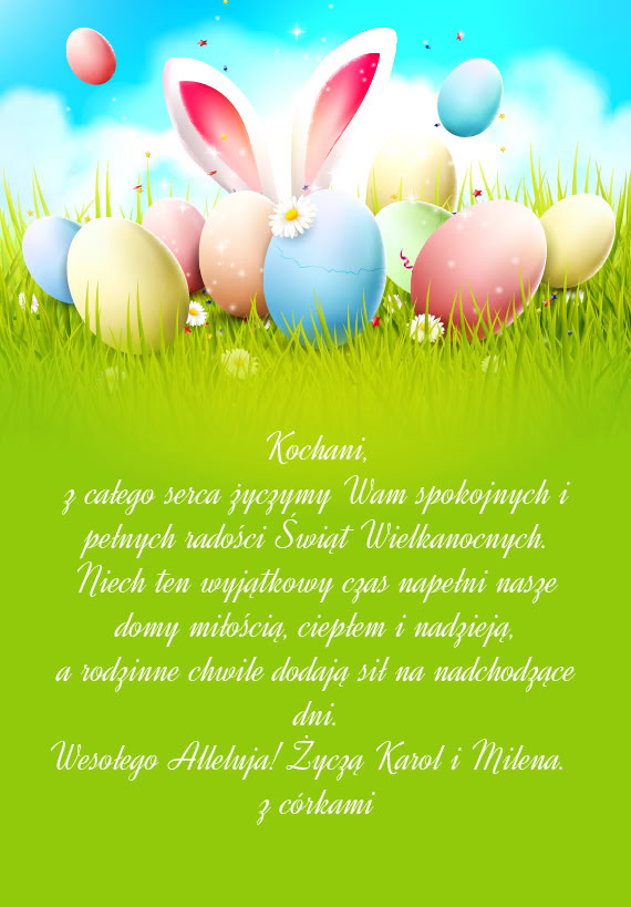 Niech ten wyjątkowy czas napełni nasze domy miłością, ciepłem i nadzieją