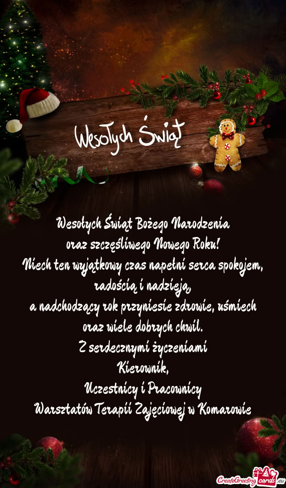 Niech ten wyjątkowy czas napełni serca spokojem, radością i nadzieją