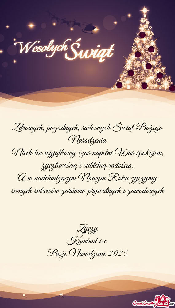 Niech ten wyjątkowy czas napełni Was spokojem, życzliwością i subtelną radością