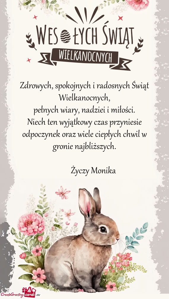 Niech ten wyjątkowy czas przyniesie odpoczynek oraz wiele ciepłych chwil w gronie najbliższych