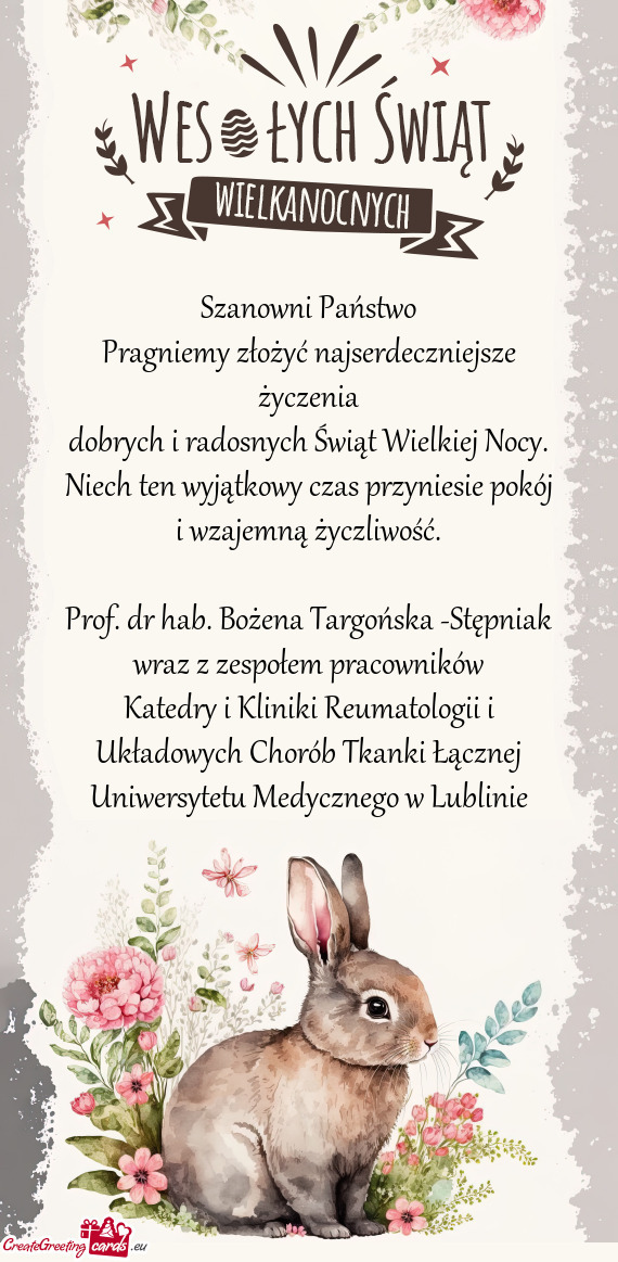 Niech ten wyjątkowy czas przyniesie pokój