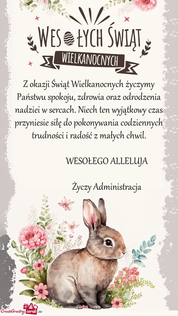 Niech ten wyjątkowy czas przyniesie siłę do pokonywania codziennych trudności i radość z mał