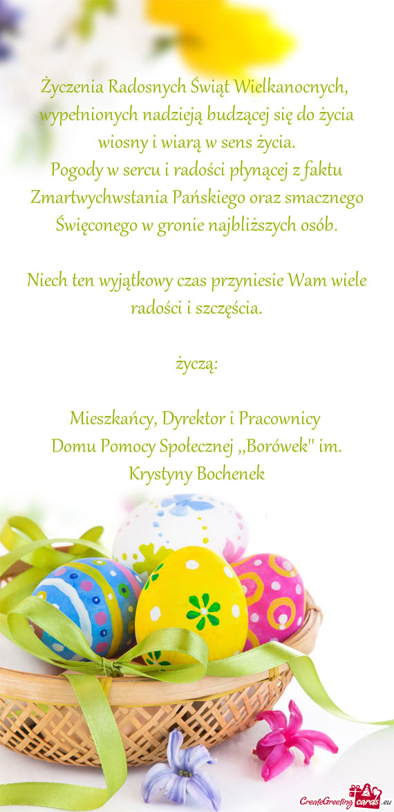 Niech ten wyjątkowy czas przyniesie Wam wiele radości i szczęścia