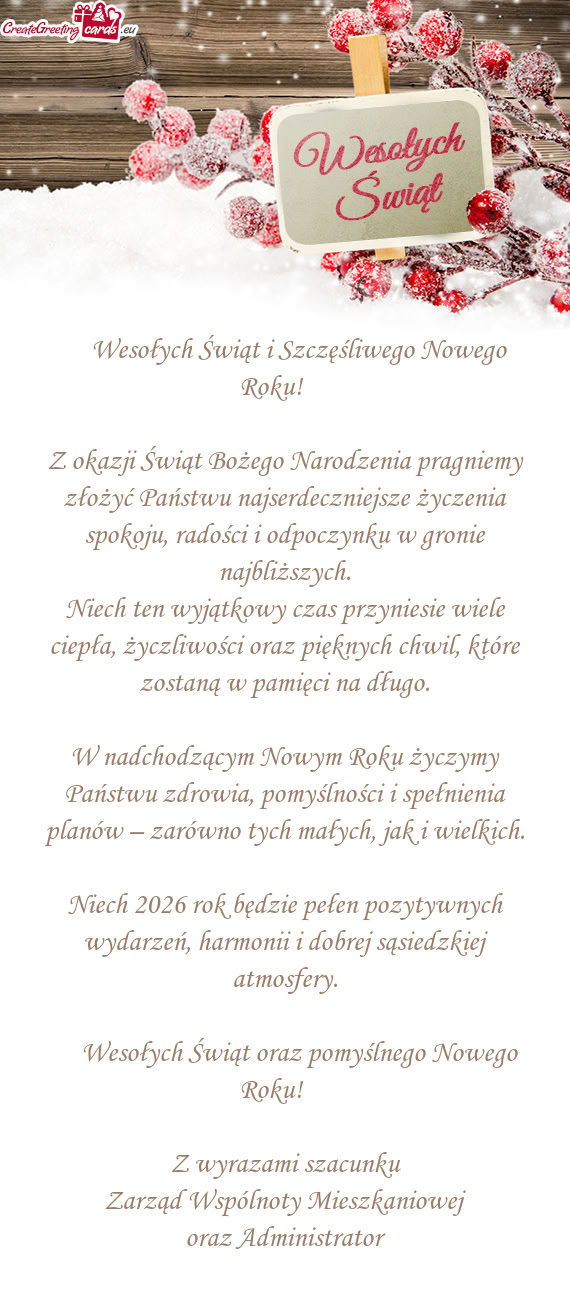 Niech ten wyjątkowy czas przyniesie wiele ciepła, życzliwości oraz pięknych chwil, które zosta