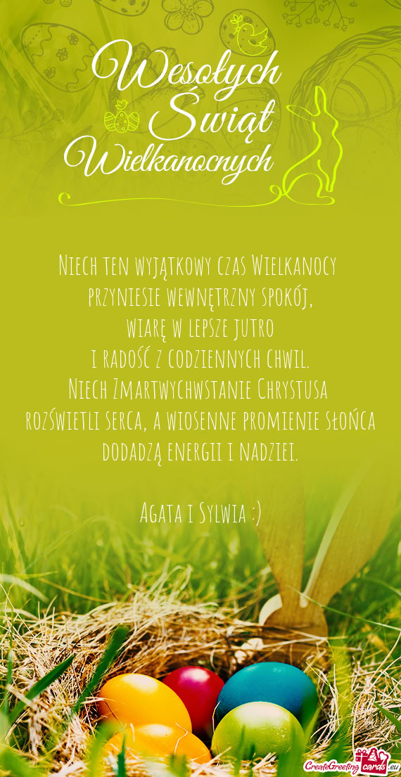 Niech ten wyjątkowy czas Wielkanocy