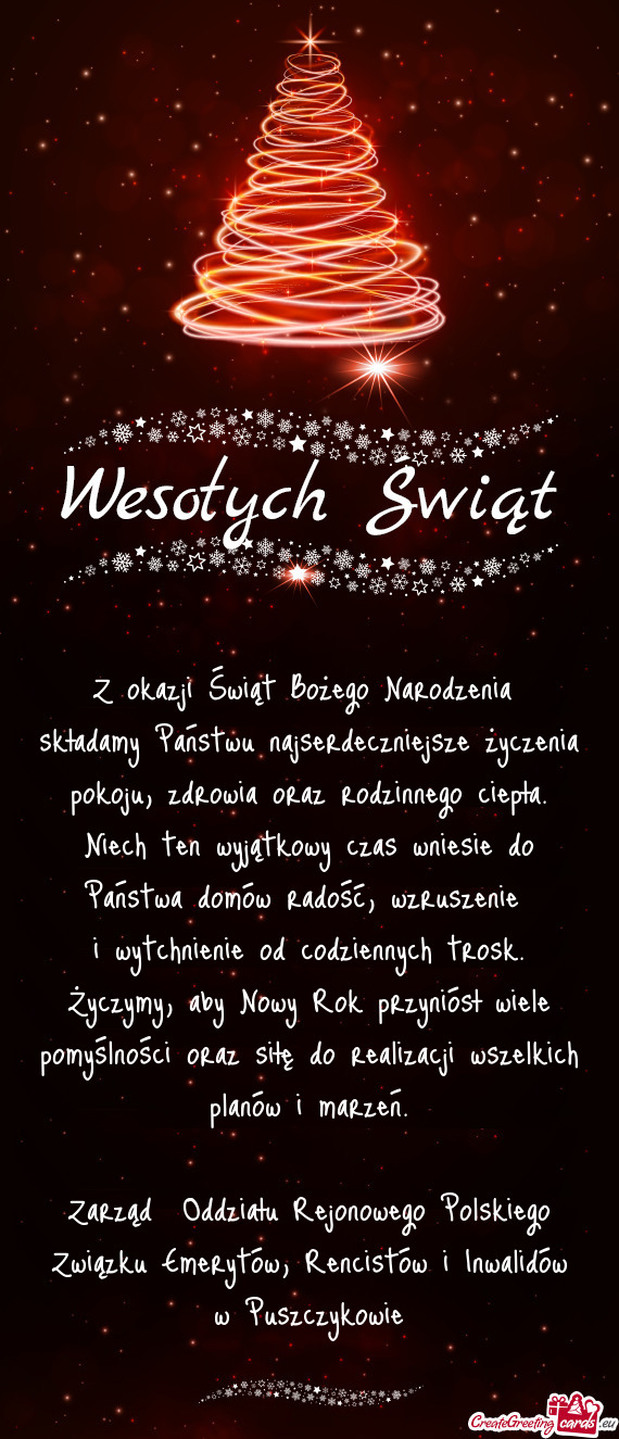 Niech ten wyjątkowy czas wniesie do Państwa domów radość, wzruszenie