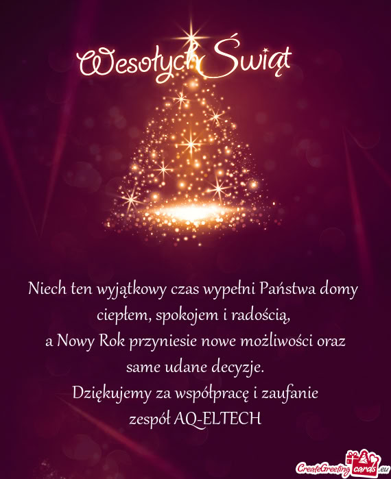 Niech ten wyjątkowy czas wypełni Państwa domy