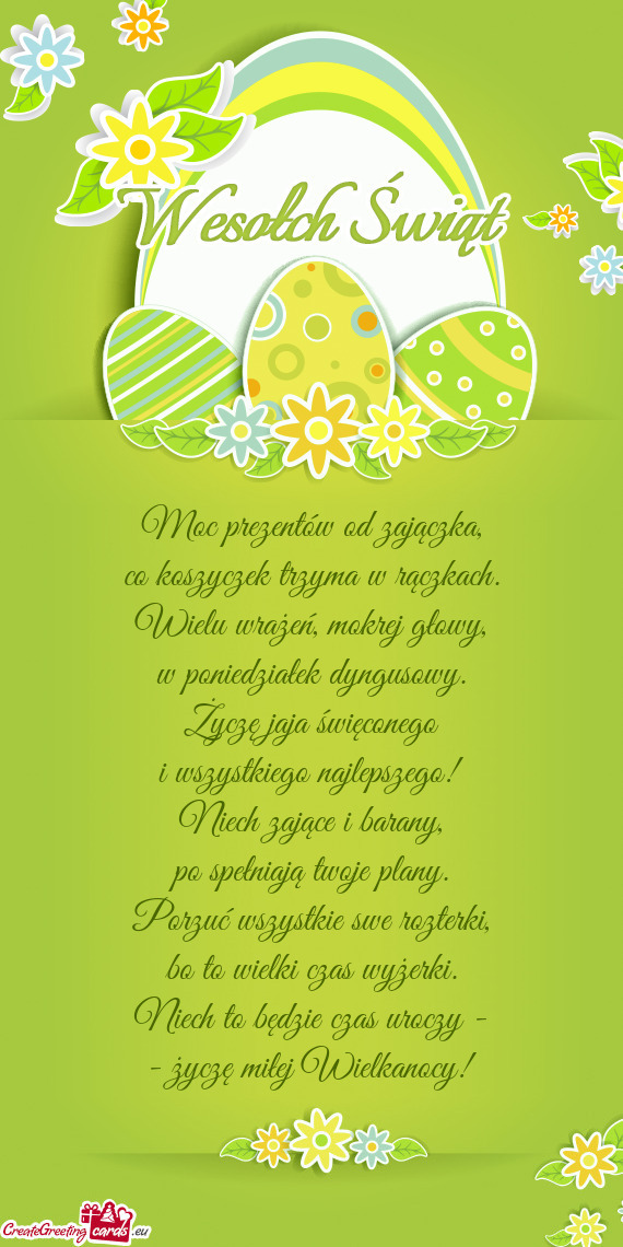 Niech to będzie czas uroczy - - życzę miłej Wielkanocy