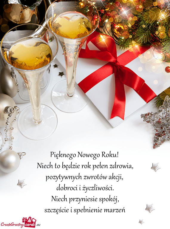 Niech to będzie rok pełen zdrowia, pozytywnych zwrotów akcji
