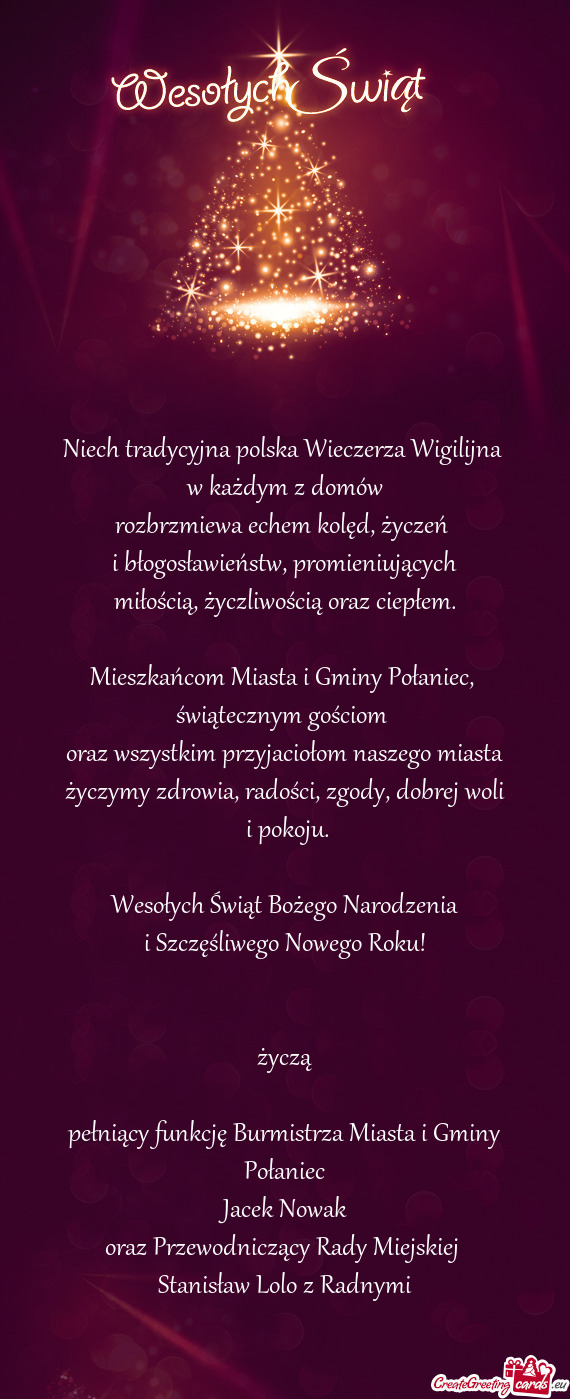 Niech tradycyjna polska Wieczerza Wigilijna
