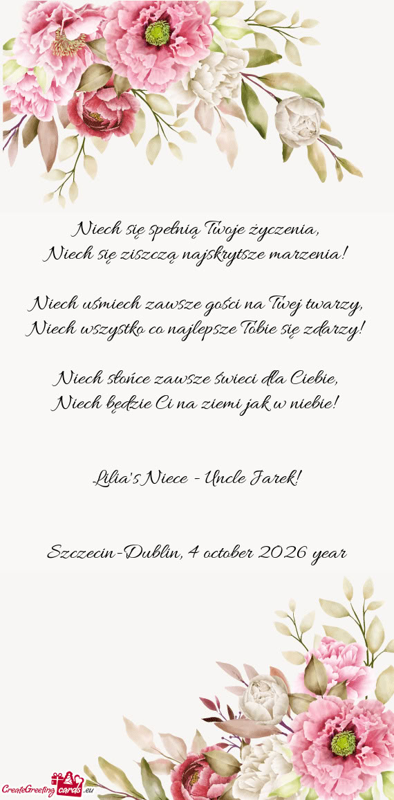 Niech uśmiech zawsze gości na Twej twarzy