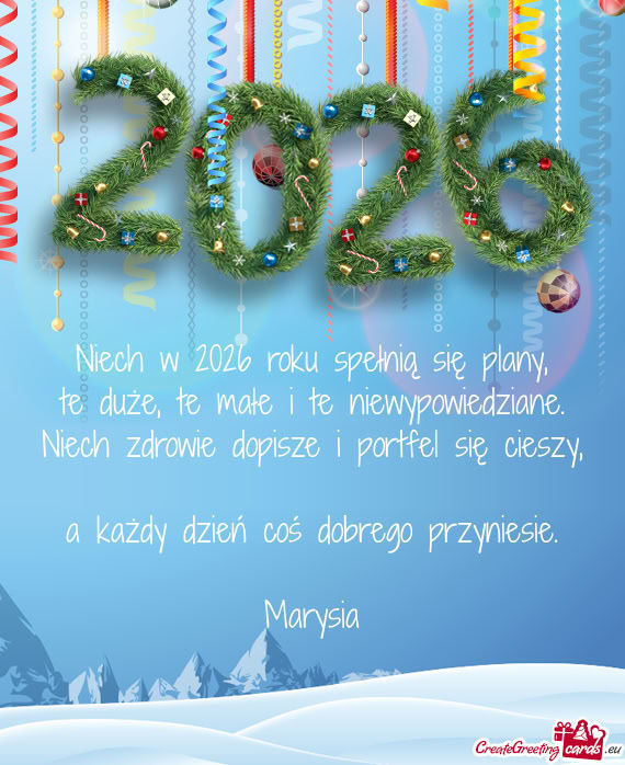 Niech w 2026 roku spełnią się plany