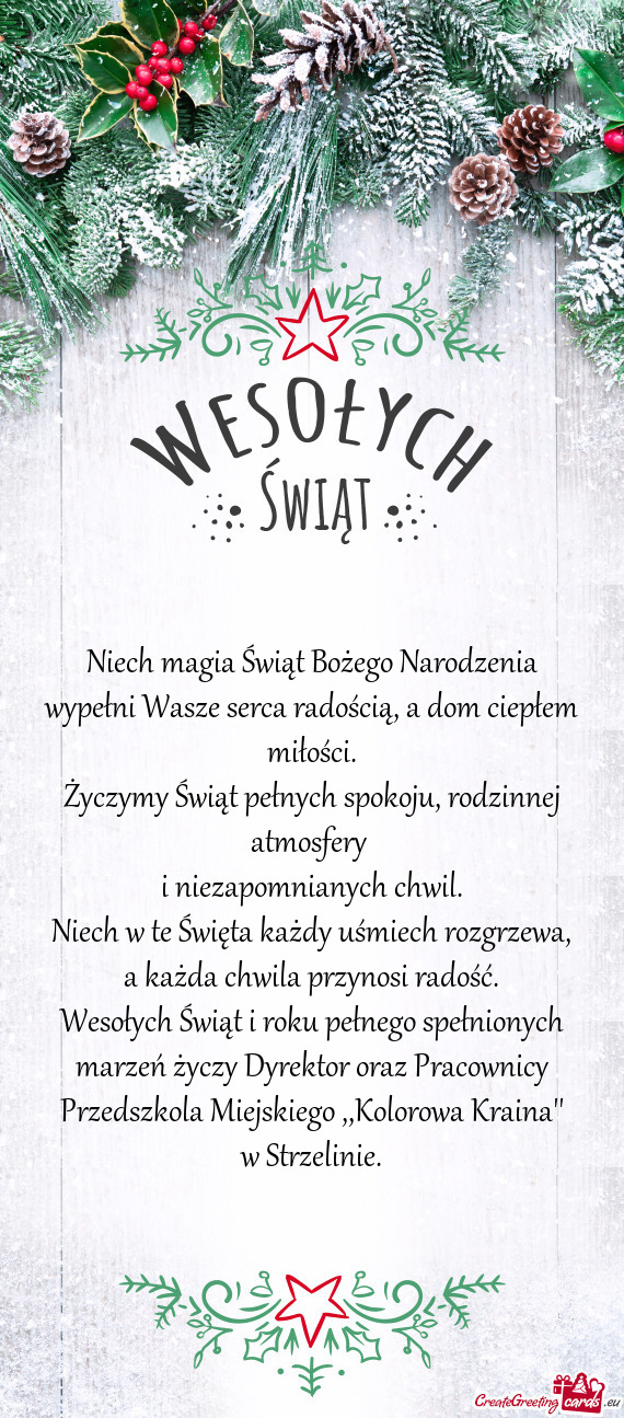 Niech w te Święta każdy uśmiech rozgrzewa