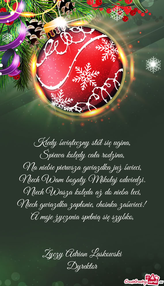 Niech Wam bogaty Mikołaj odwiedzi