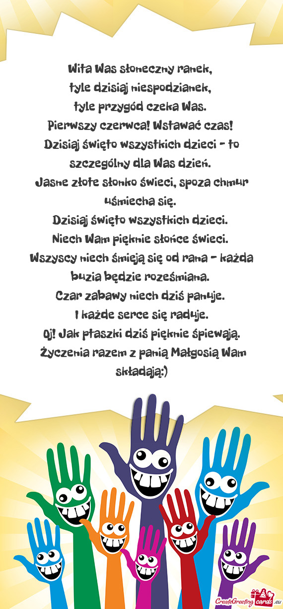 Niech Wam pięknie słońce świeci