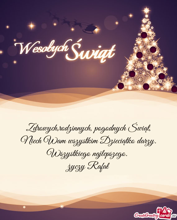 Niech Wam wszystkim Dzieciątko darzy