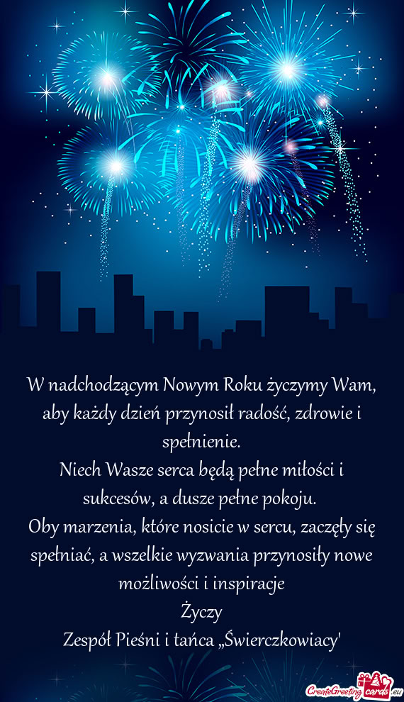 Niech Wasze serca będą pełne miłości i sukcesów, a dusze pełne pokoju