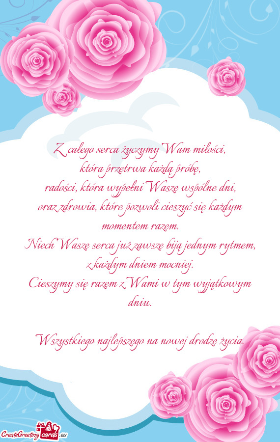 Niech Wasze serca już zawsze biją jednym rytmem