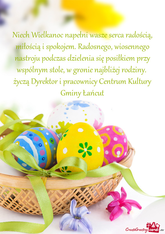 Niech Wielkanoc napełni wasze serca radością, miłością i spokojem. Radosnego, wiosennego nastr