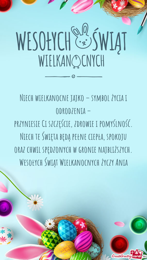 Niech wielkanocne jajko – symbol życia i odrodzenia –