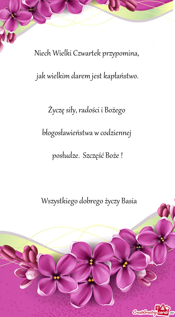 Niech Wielki Czwartek przypomina