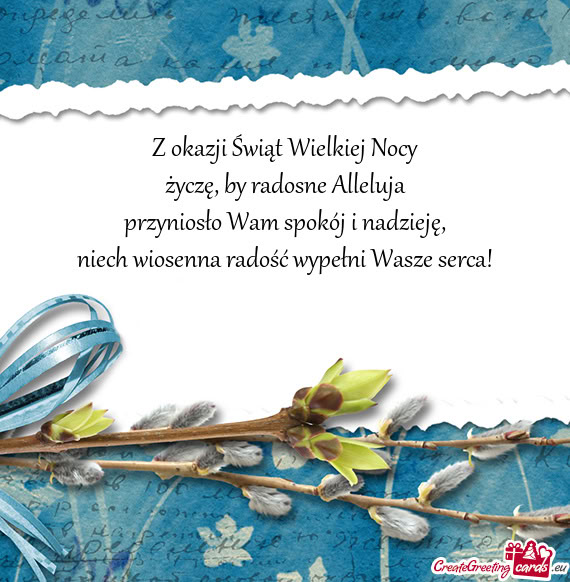 Niech wiosenna radość wypełni Wasze serca