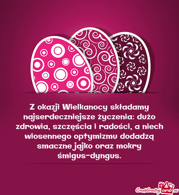 Niech wiosennego optymizmu dodadzą smaczne jajko oraz mokry śmigus-dyngus