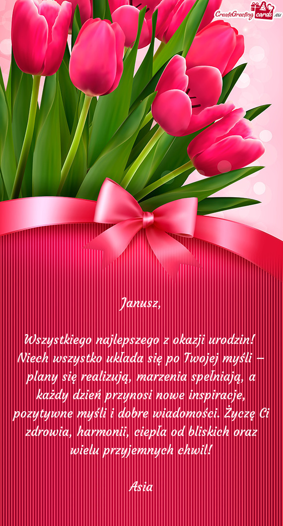 Niech wszystko układa się po Twojej myśli – plany się realizują, marzenia spełniają, a każ