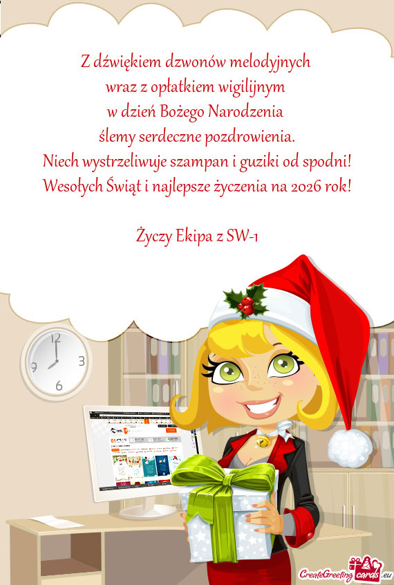 Niech wystrzeliwuje szampan i guziki od spodni! Wesołych Świąt i najlepsze życzenia na 2026 rok