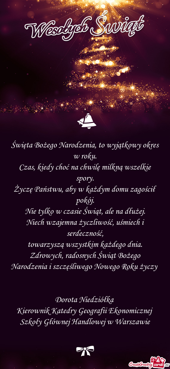 Niech wzajemna życzliwość, uśmiech i serdeczność