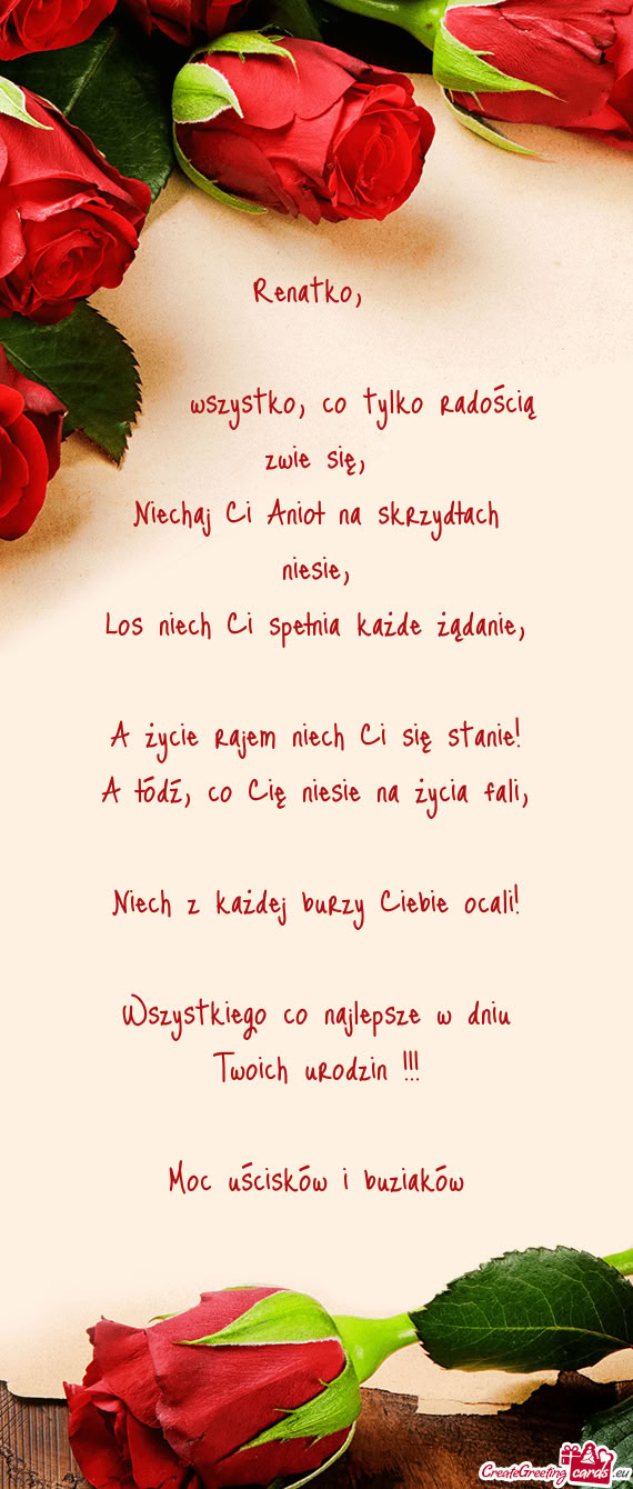 Niech z każdej burzy Ciebie ocali! Wszystkiego co najlepsze w dniu Twoich urodzin !!! Moc u
