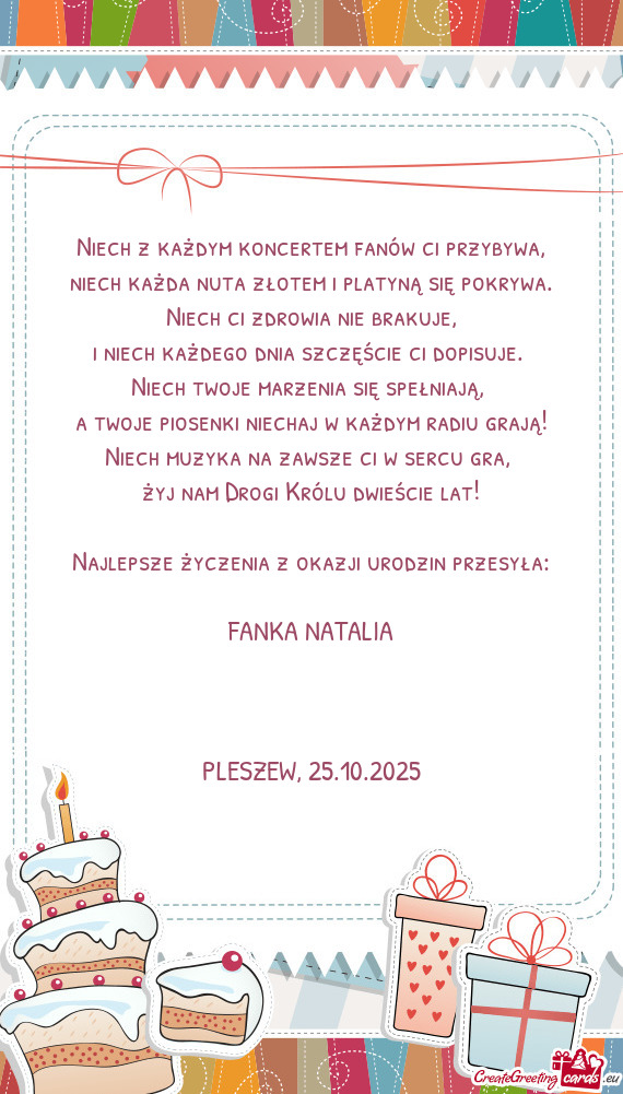 Niech z każdym koncertem fanów ci przybywa