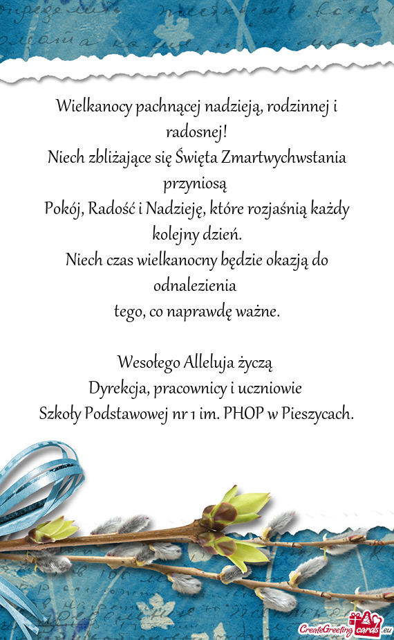 Niech zbliżające się Święta Zmartwychwstania przyniosą