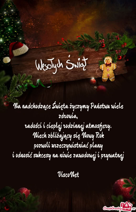 Niech zbliżający się Nowy Rok pozwoli urzeczywistniać plany i odnosić sukcesy na niwie zawo