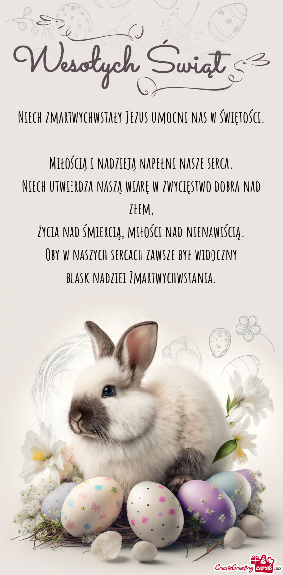 Niech zmartwychwstały Jezus umocni nas w świętości.  Miłością i