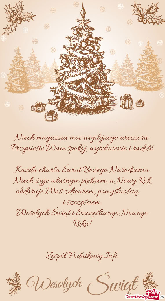 Niech żyje własnym pięknem, a Nowy Rok