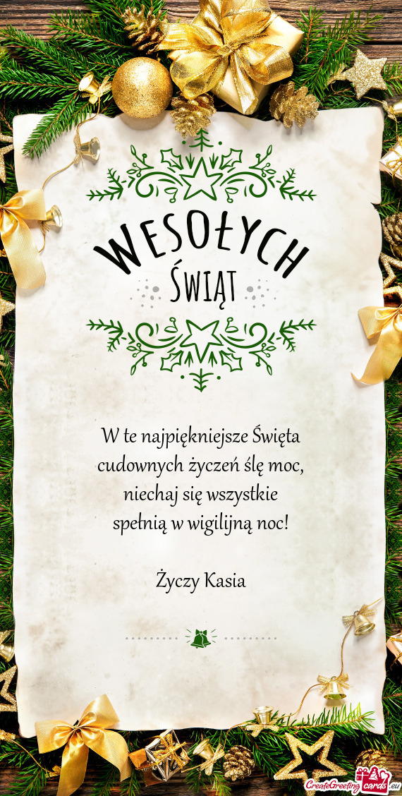 Niechaj się wszystkie spełnią w wigilijną noc! Kasia