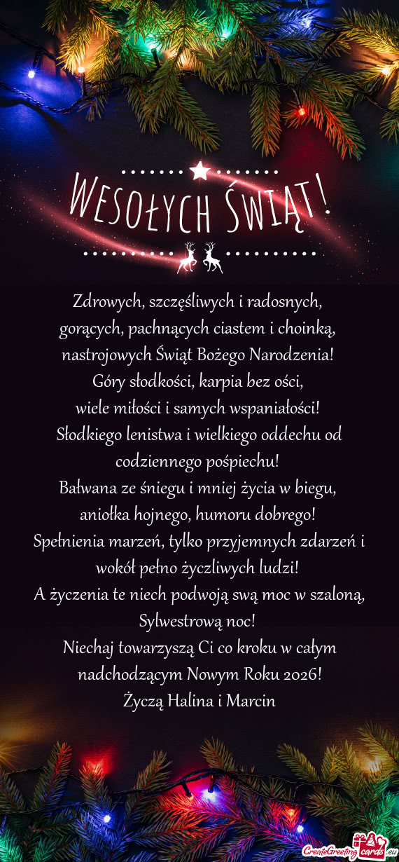 Niechaj towarzyszą Ci co kroku w całym nadchodzącym Nowym Roku 2026