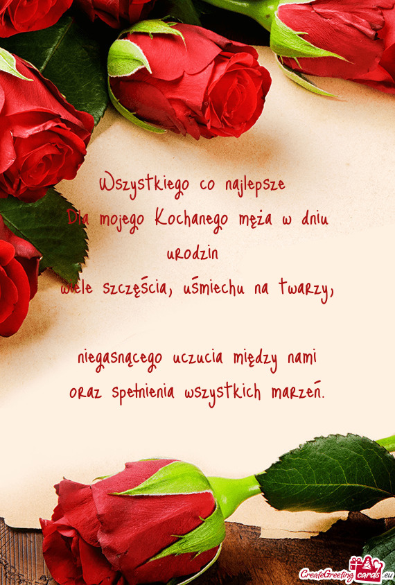 Niegasnącego uczucia między nami oraz spełnienia wszystkich marzeń