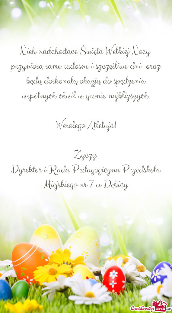 Nieh nadchodące Święta Welkiej Nocy