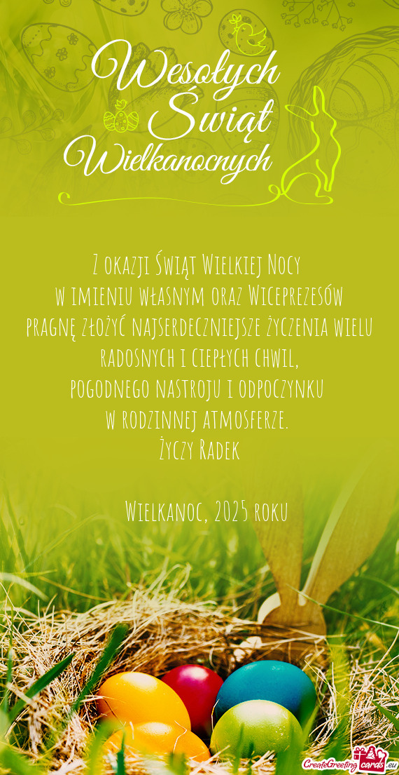 Niejsze życzenia wielu radosnych i ciepłych chwil