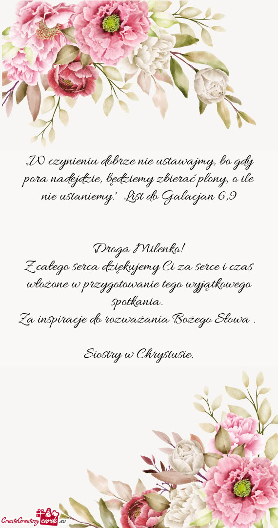 Niemy.” List do Galacjan 6,9