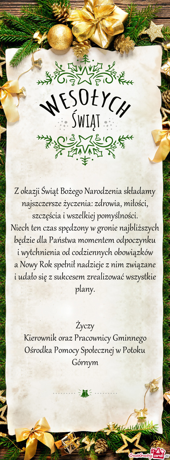 Nienia od codziennych obowiązków a Nowy Rok spełnił nadzieje z nim związane i udało się z s