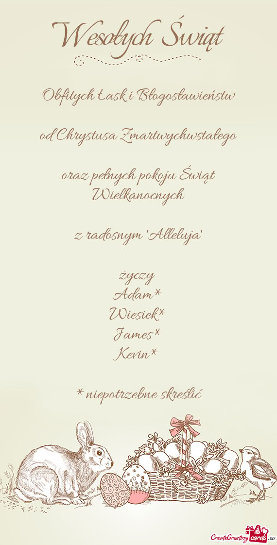 Niepotrzebne skreślić