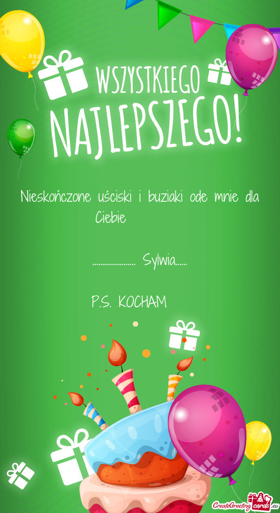 Nieskończone uściski i buziaki ode mnie dla Ciebie ❤️❤️❤️