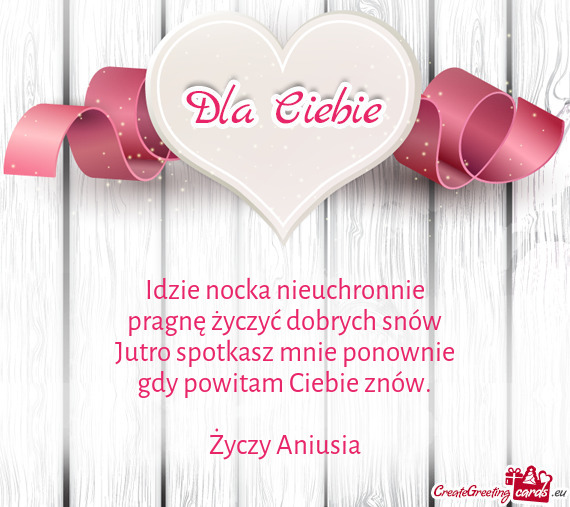 Nieuchronnie pragnę