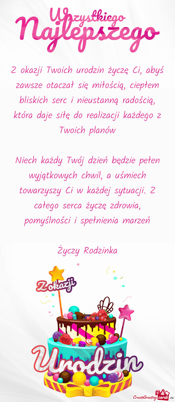 Nieustanną radością, która daje siłę do realizacji każdego z Twoich planów