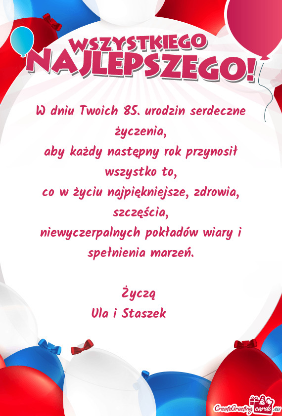 Niewyczerpalnych pokładów wiary i spełnienia marzeń