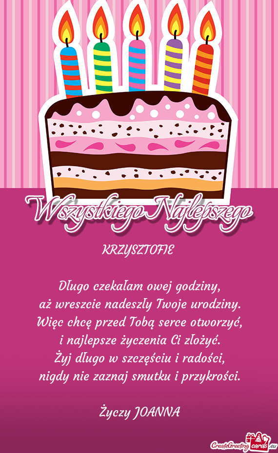 Nigdy nie zaznaj smutku i przykrości